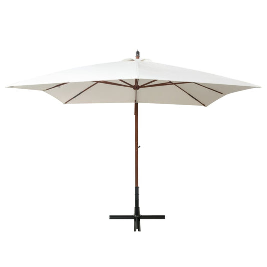 vidaXL Garden Parasol | White | Polyester fabric | Large