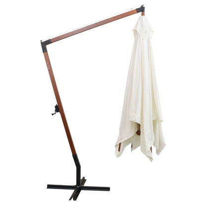 vidaXL Garden Parasol | White | Polyester fabric | Large