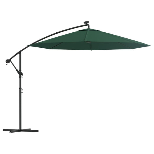 vidaXL Hanging Parasol | Green | Polyester fabric, Metal | 300 cm diameter