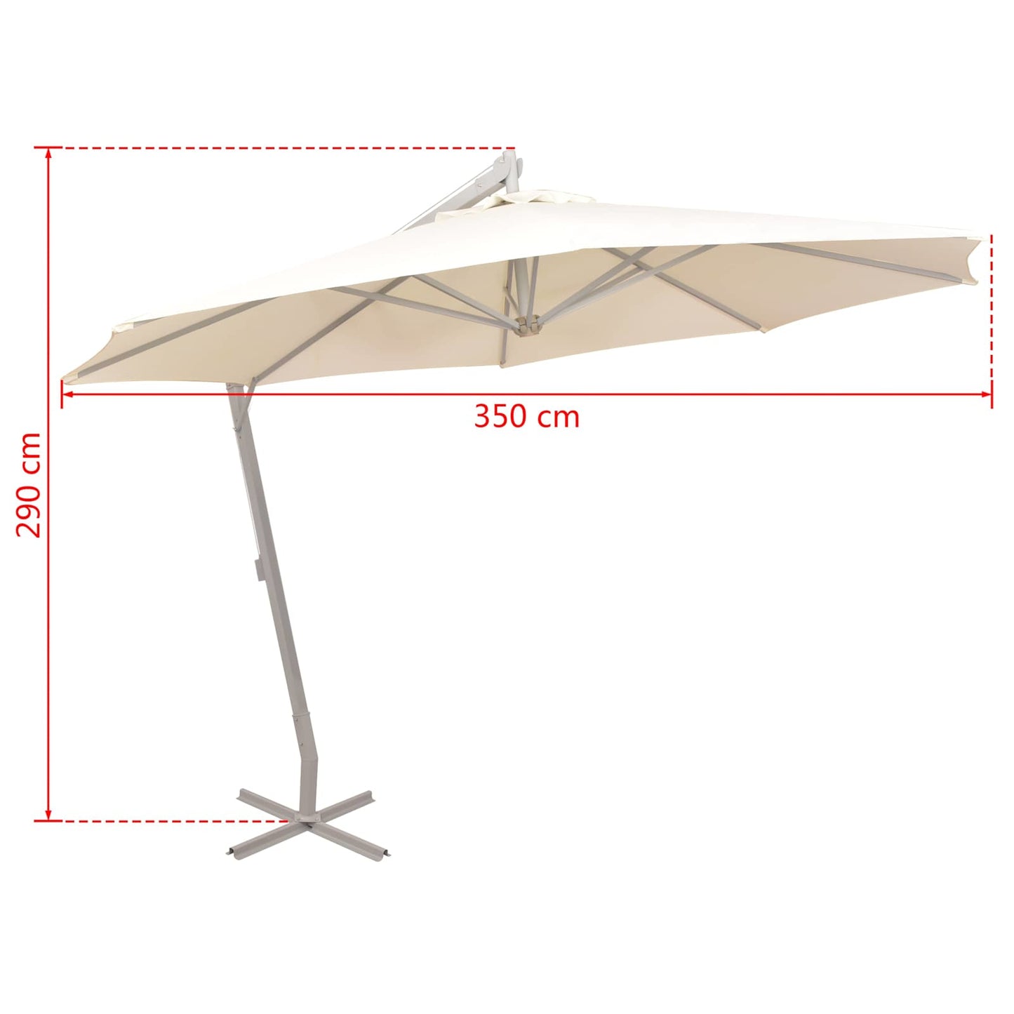 vidaXL Outdoor Umbrellas Beige Polyester