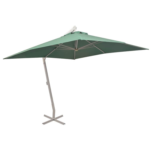 vidaXL Hanging Garden Parasol 300x300 cm Green Aluminium Pole