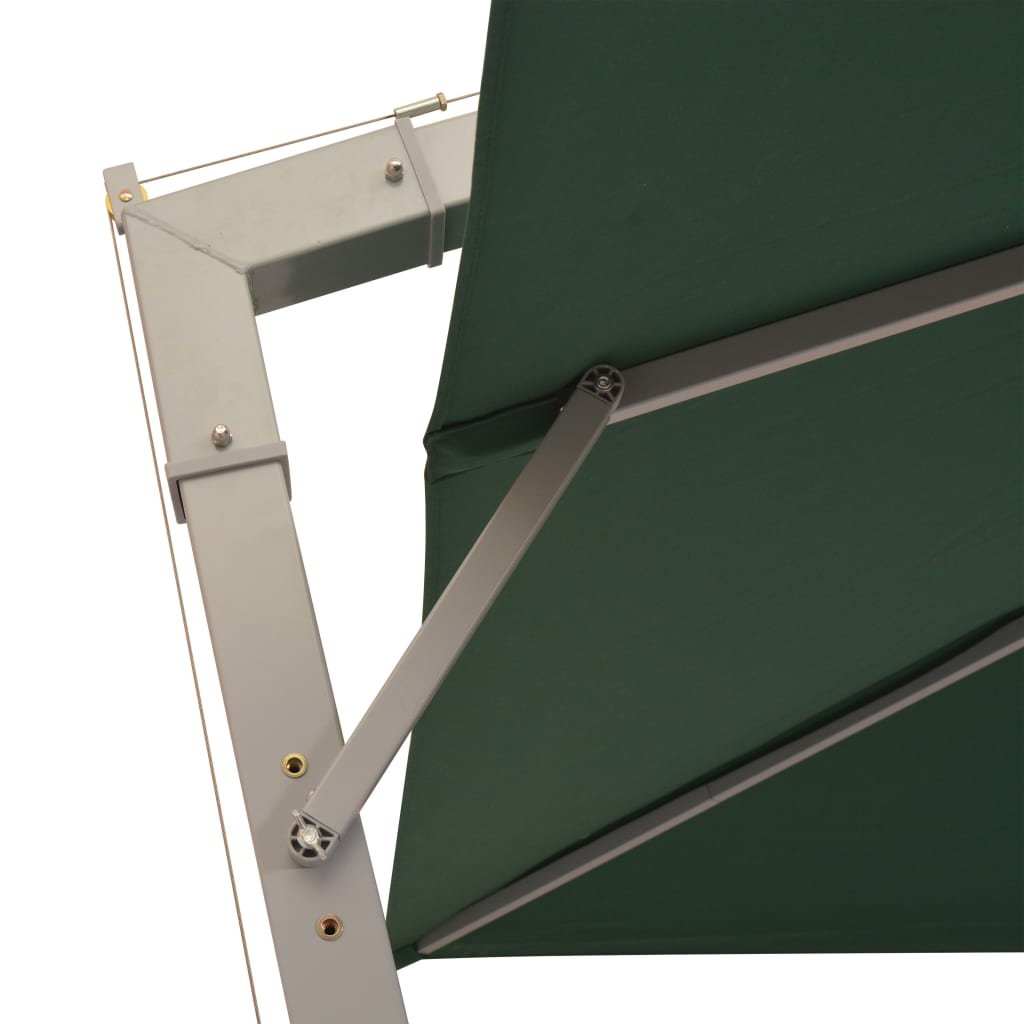 vidaXL Hanging Parasol | Green | Polyester Fabric | Large | Height-Adjustable