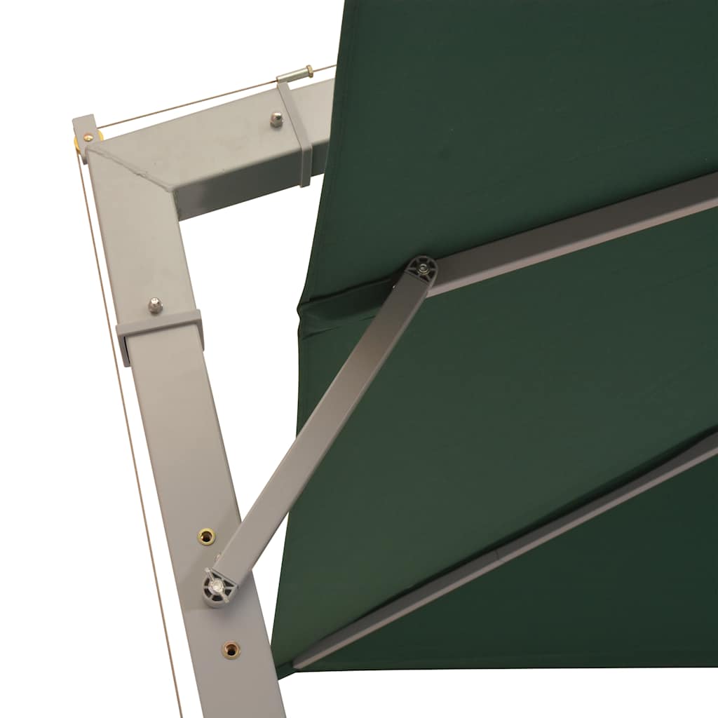 vidaXL Hanging Garden Parasol 300x300 cm Green Aluminium Pole