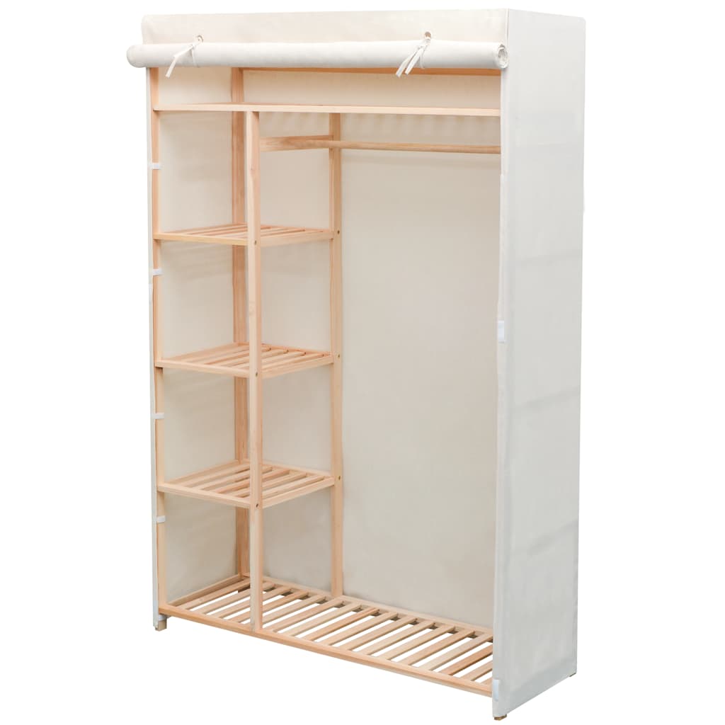 42976 vidaXL Wardrobe Fabric and Pinewood 110x40x170 cm
