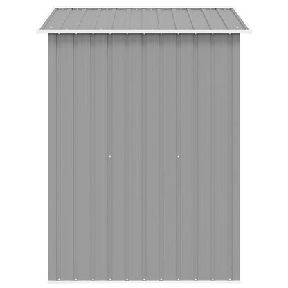 vidaXL Garden Storage Shed Grey Metal 204x132x186 cm