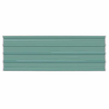 vidaXL Roof Panel 12 pcs Green 129 x 45 cm Galvanised steel