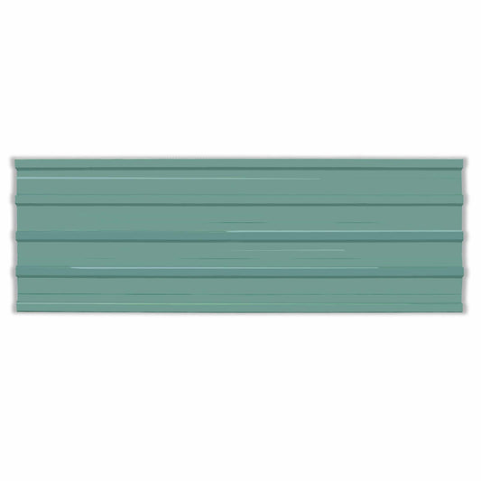 vidaXL Roof Panel 12 pcs Green 129 x 45 cm Galvanised steel