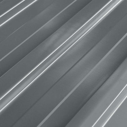 vidaXL Roof Panel 12 pcs Grey 129 x 45 cm Galvanised steel
