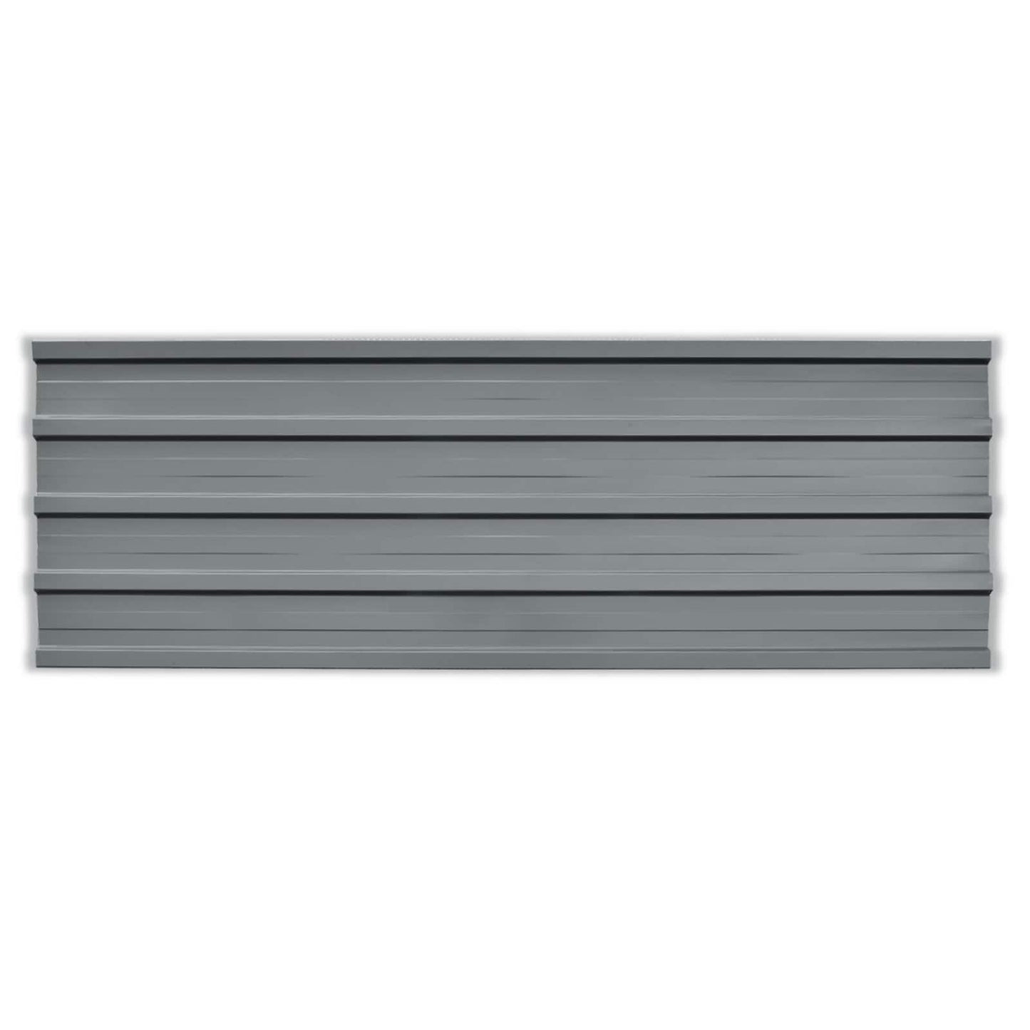 vidaXL Roof Panel 12 pcs Grey 129 x 45 cm Galvanised steel
