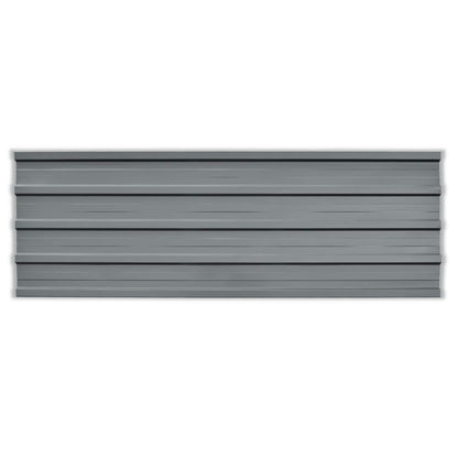 vidaXL Roof Panel 12 pcs Grey 129 x 45 cm Galvanised steel