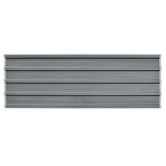 vidaXL Roof Panel 12 pcs Grey 129 x 45 cm Galvanised steel