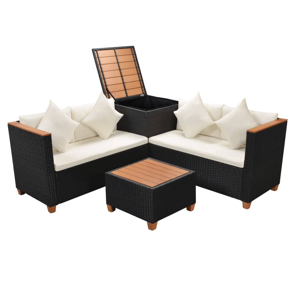 vidaXL Patio Furniture | Black and Cream