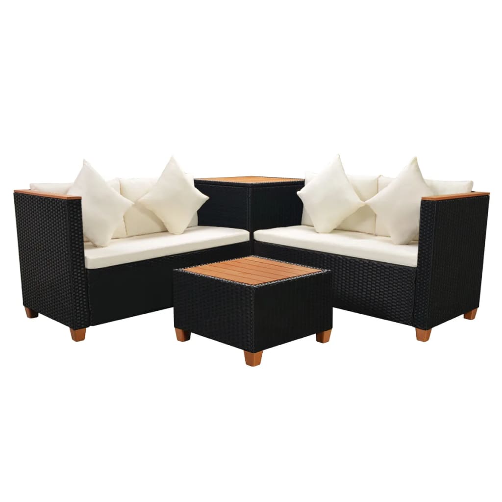 vidaXL Patio Furniture | Black and Cream