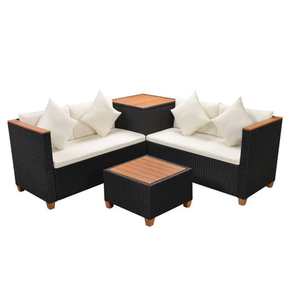 vidaXL Patio Furniture | Black and Cream