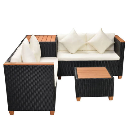vidaXL Patio Furniture | Black and Cream