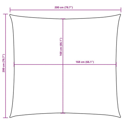 vidaXL Sunshade Sail Oxford Fabric Square 2x2 m Cream