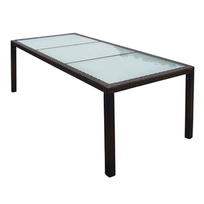 vidaXL Patio Furniture | Brown | Steel Frame, Aluminium Feet, PE Rattan | Large