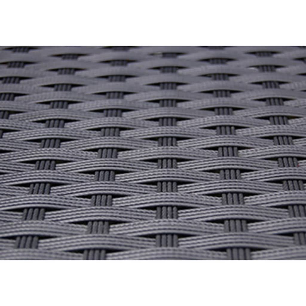 vidaXL Patio Furniture | Black | Poly Rattan, Steel, Glass | Medium
