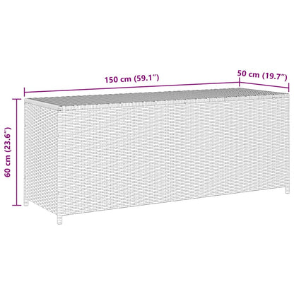 vidaXL Garden Storage Box | Black | PE rattan, Powder-coated steel