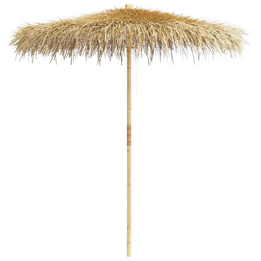 vidaXL Garden Parasol | Brown | Bamboo and Banana Leaf | Large | Foldable