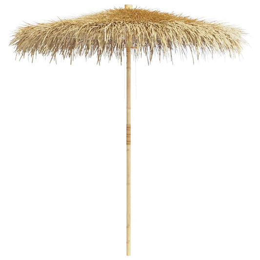 vidaXL Garden Parasol | Brown | Bamboo and Banana Leaf | Large | Foldable