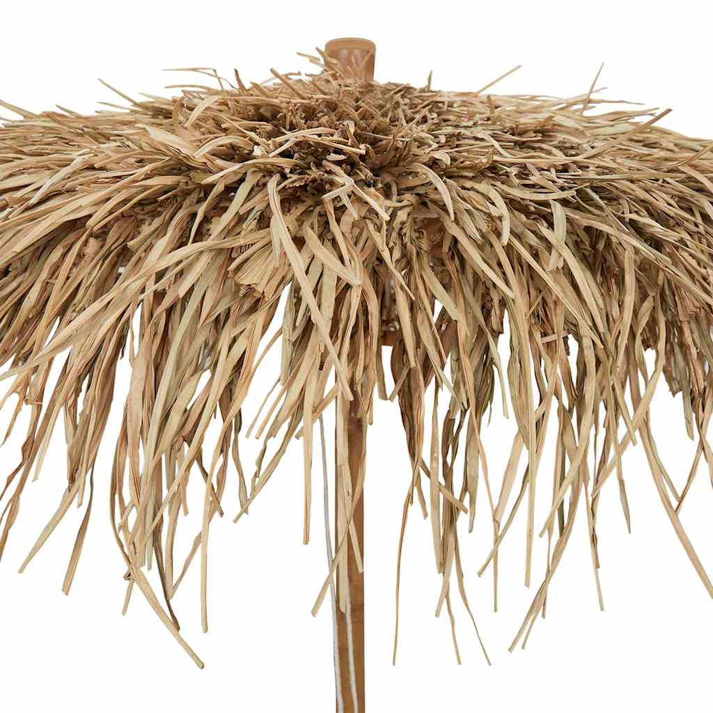 vidaXL Garden Parasol | Brown | Bamboo and Banana Leaf | Large | Foldable