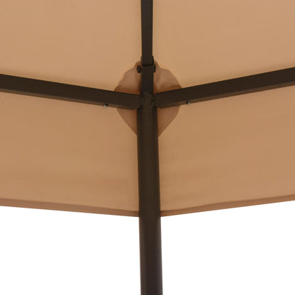 vidaXL Garden Marquee Gazebo Pavilion Tent Hexagonal Beige 323x265 cm