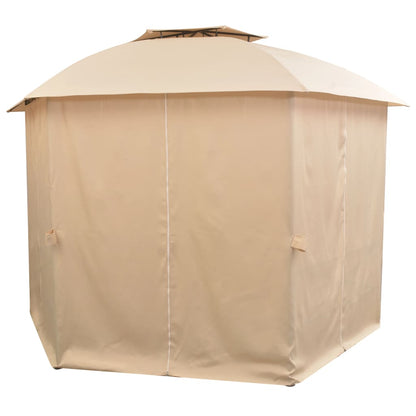 vidaXL Garden Marquee Pavilion Tent with Curtains Hexagonal 360x265 cm