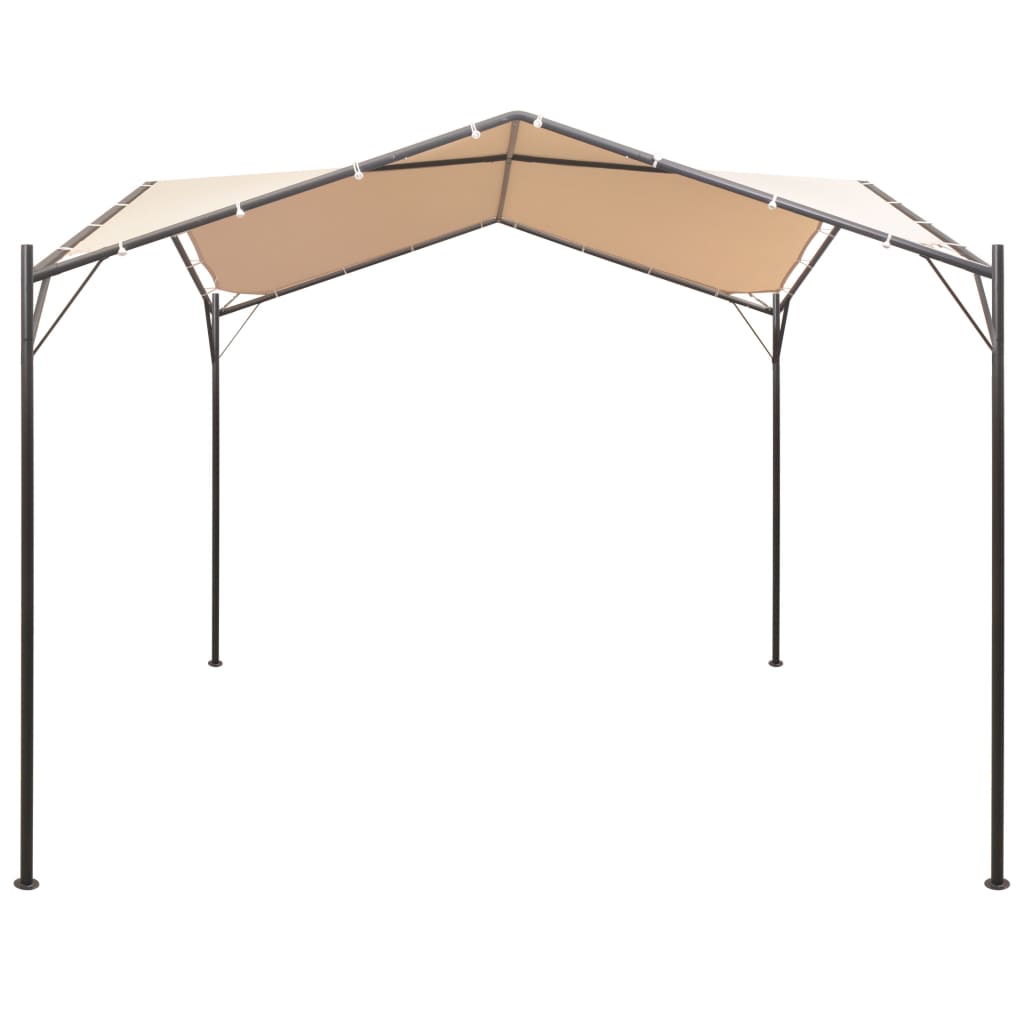 43167 vidaXL Gazebo Pavilion Tent Canopy 4x4 m Steel Beige