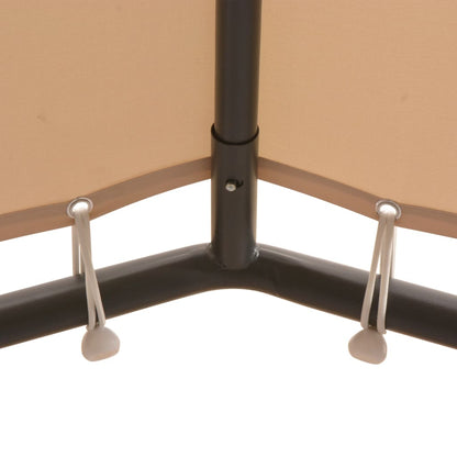 vidaXL Gazebo | Beige | Oxford fabric | 4x4m | Durable | Gazebo | Square