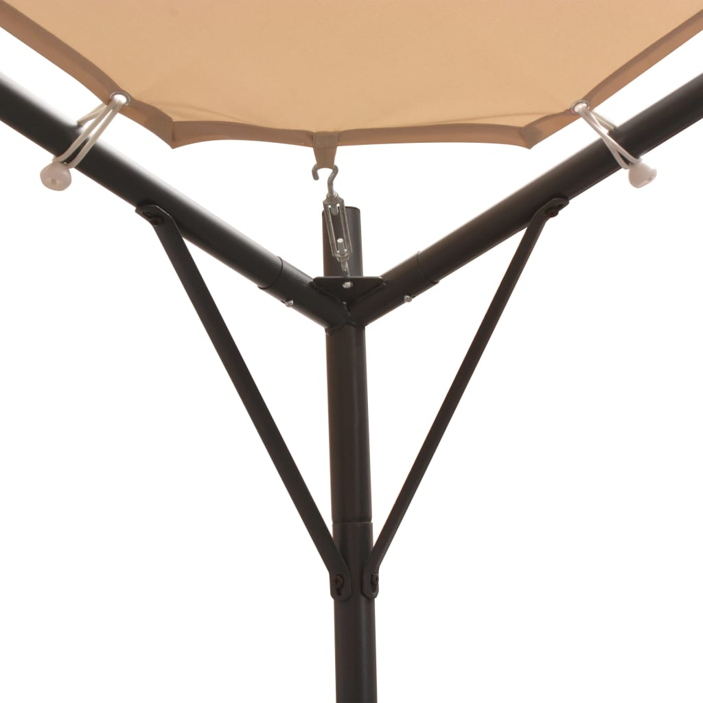 vidaXL Gazebo | Beige | Oxford fabric | 4x4m | Durable | Gazebo | Square
