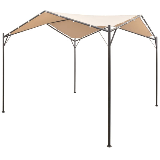 vidaXL Gazebo | Beige | Steel | 3x3m | Foldable | Gazebo | Rectangular | Modern