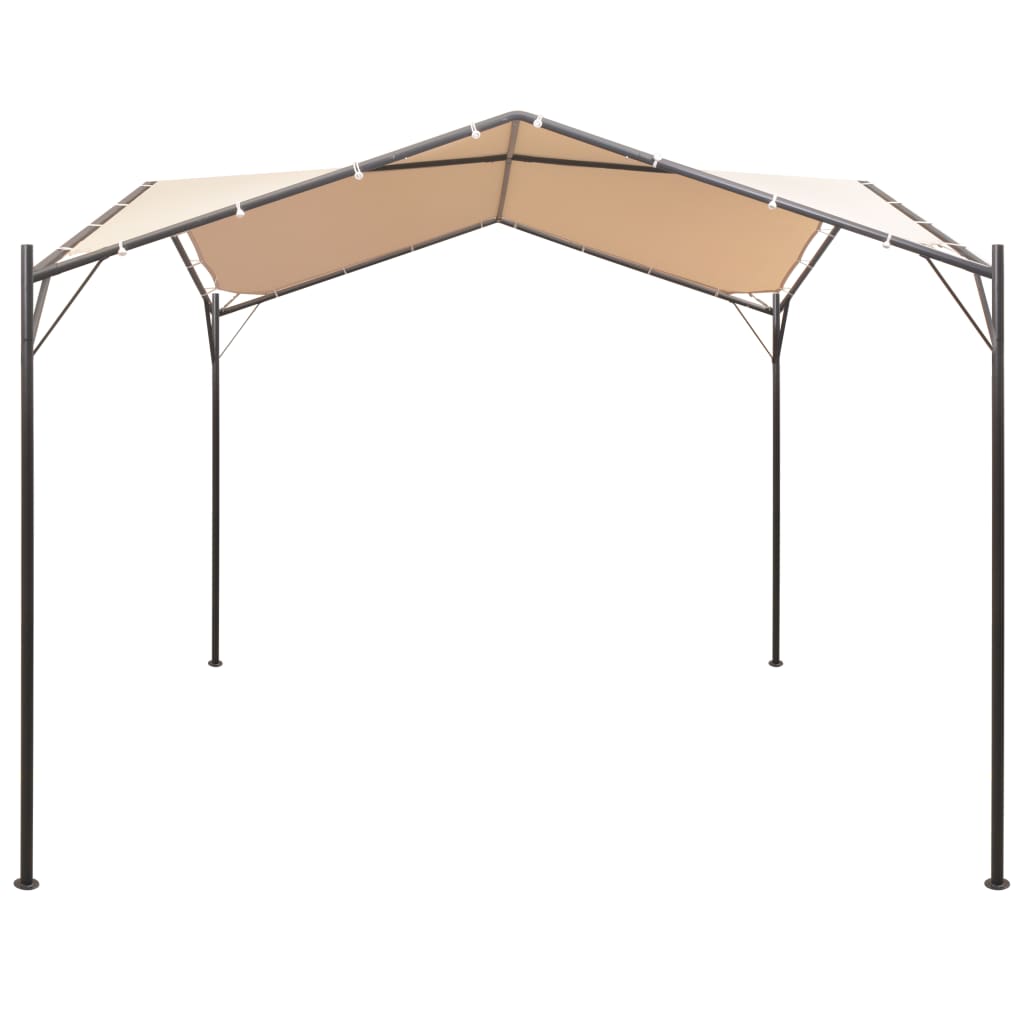 vidaXL Gazebo | Beige | Steel | 3x3m | Foldable | Gazebo | Rectangular | Modern