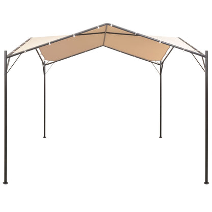 vidaXL Gazebo | Beige | Steel | 3x3m | Foldable | Gazebo | Rectangular | Modern