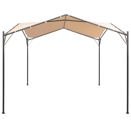vidaXL Gazebo | Beige | Steel | 3x3m | Foldable | Gazebo | Rectangular | Modern