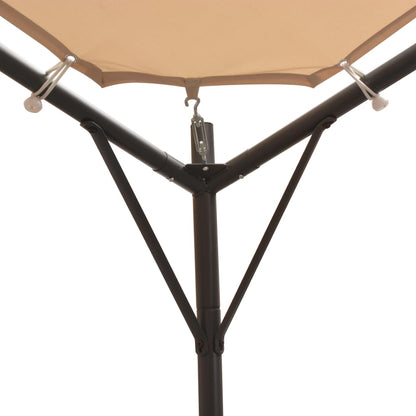 vidaXL Gazebo | Beige | Steel | 3x3m | Foldable | Gazebo | Rectangular | Modern