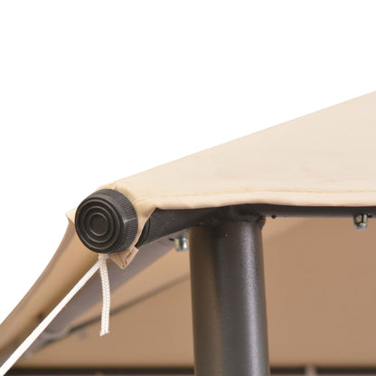 vidaXL Gazebo | Beige | Steel | 3x3 meters | UV-resistant materials | Gazebo