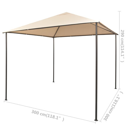 vidaXL Gazebo | Beige | Steel | 3x3 meters | UV-resistant materials | Gazebo