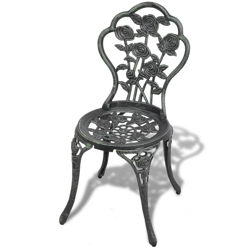 vidaXL Garden Chair |  Set of 2 | Green | Cast aluminium, cast iron | Standard