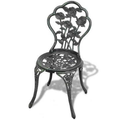 vidaXL Garden Chair |  Set of 2 | Green | Cast aluminium, cast iron | Standard