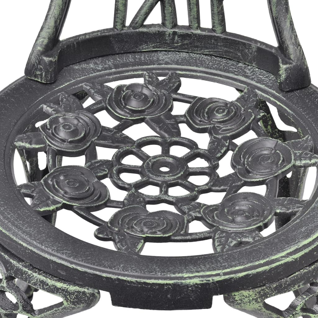 vidaXL Garden Chair |  Set of 2 | Green | Cast aluminium, cast iron | Standard