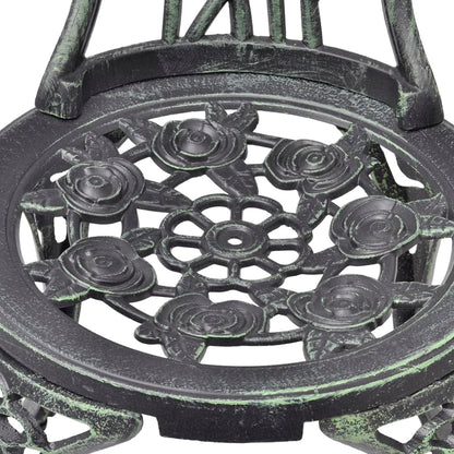 vidaXL Garden Chair |  Set of 2 | Green | Cast aluminium, cast iron | Standard