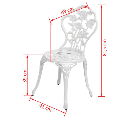vidaXL Bistro Chair | Set of 2 | White