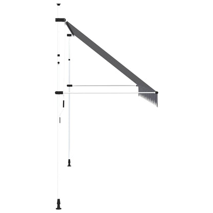 vidaXL Manual Retractable Awning 400 cm Blue and White Stripes