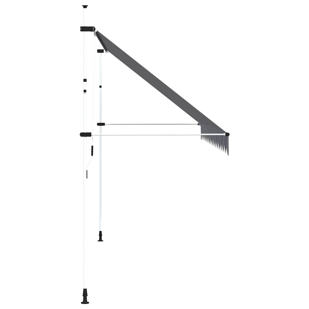43224 vidaXL Manual Retractable Awning 400 cm Blue and White Stripes