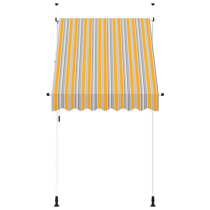 43225 vidaXL Manual Retractable Awning 150 cm Yellow and Blue Stripes