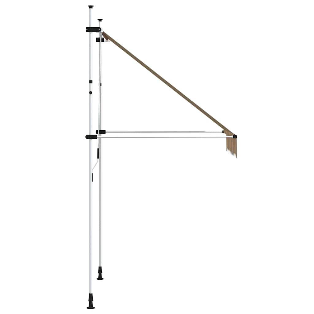 vidaXL Manual Retractable Awning 150 cm Yellow and Blue Stripes