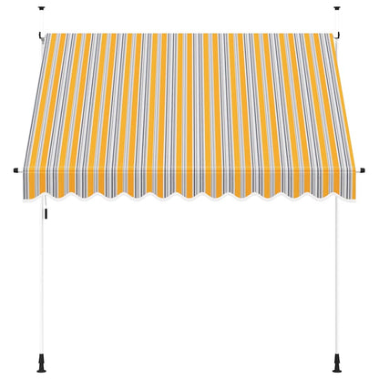 43227 vidaXL Manual Retractable Awning 250 cm Yellow and Blue Stripes
