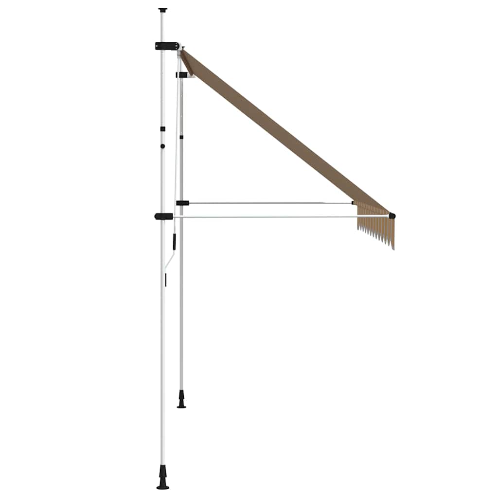 vidaXL Manual Retractable Awning 300 cm Yellow and Blue Stripes