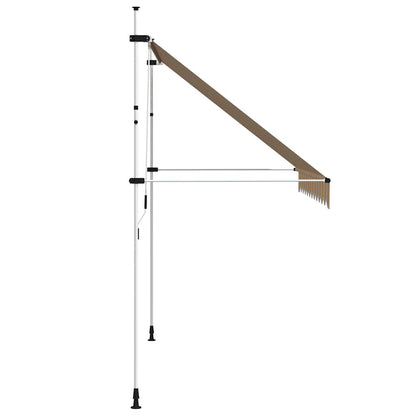 vidaXL Manual Retractable Awning 300 cm Yellow and Blue Stripes